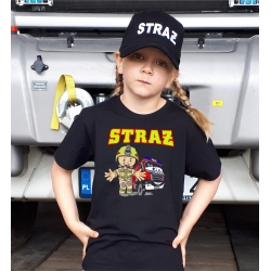 Koszulka dziecięca "Strażak i auto"